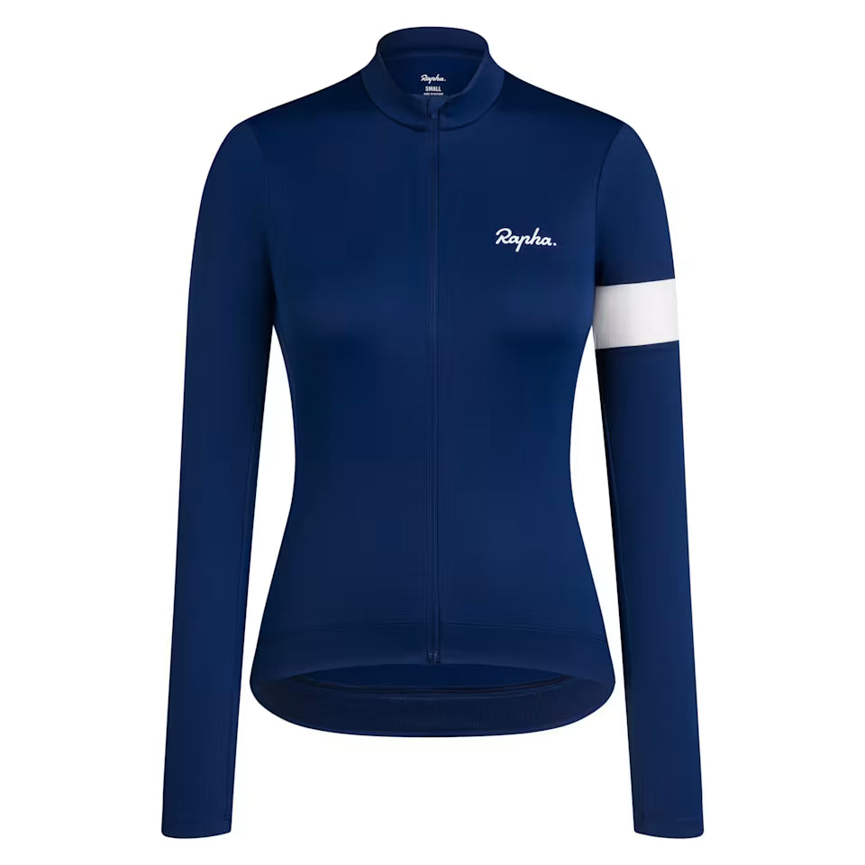 Jersey Rapha Core Térmico Mujer Manga Larga Azul Marino