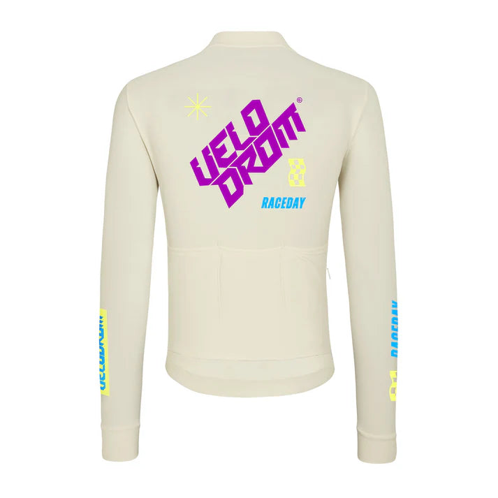 Race Day Jersey Manga Larga Térmico Unisex Blanco
